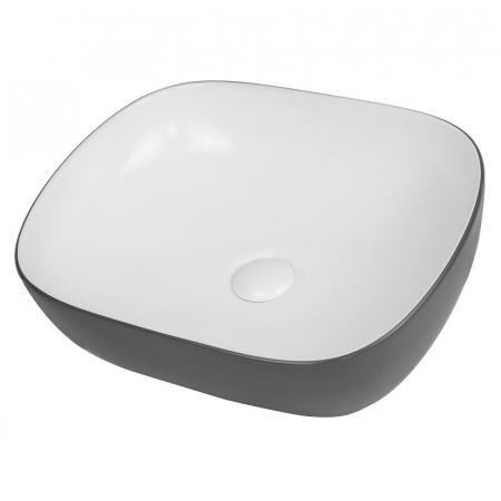 Chiuvete baie - Lavoar pe blat alb/gri mat 49 cm Fluminia Indus