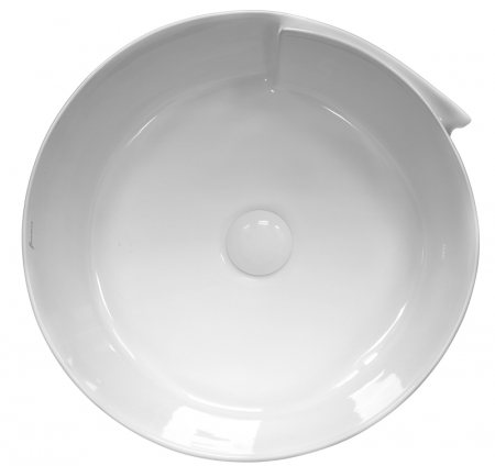 Lavoar pe blat alb lucios 44 cm, rotund, Fluminia Amor [1]