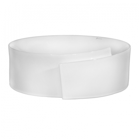 Lavoar pe blat alb lucios 44 cm, rotund, Fluminia Amor [2]