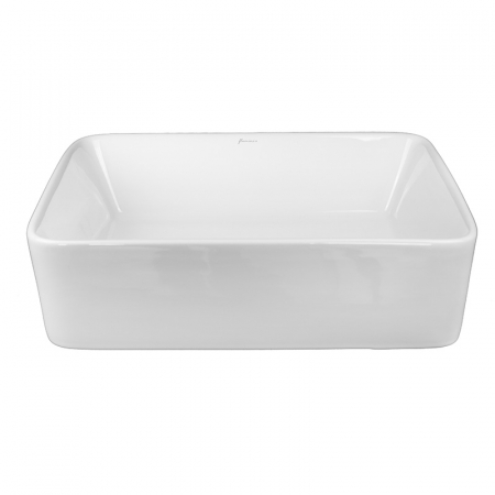 Lavoar pe blat alb lucios 48 cm, dreptunghiular, Fluminia Ares [1]