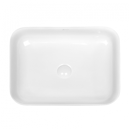 Lavoar pe blat alb lucios 49 cm, dreptunghiular, Fluminia Arno [2]