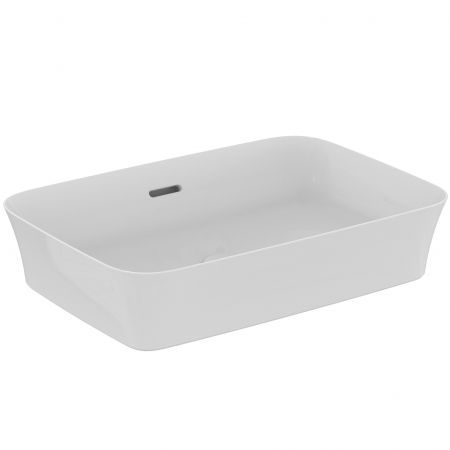 Chiuvete baie - Lavoar pe blat alb lucios 55 cm, dreptunghiular, cu preaplin, Ideal Standard Ipalyss