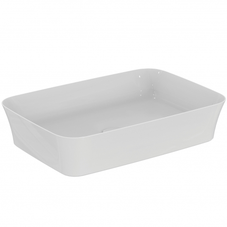 Baie - Lavoar pe blat alb lucios 55 cm, dreptunghiular, fara preaplin, Ideal Standard Ipalyss