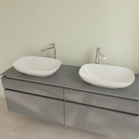 Lavoar pe blat alb lucios 56 cm, dreptunghiular, Villeroy & Boch, Loop & Friends [4]