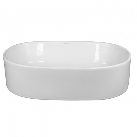 Lavoar pe blat alb lucios 56 cm, oval, Fluminia Tisa [1]