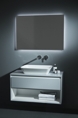 Lavoar pe blat alb lucios 60 cm, dreptunghiular, fara preaplin, Ideal Standard Connect Air [5]