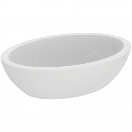 Baie - Lavoar pe blat alb lucios 60 cm, oval, Ideal Standard Strada