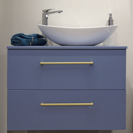Lavoar pe blat alb lucios 64 cm, oval, Fluminia my Pleasure [7]
