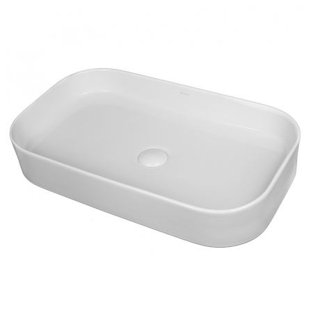 Baie - Lavoar pe blat alb lucios 65 cm, dreptunghiular, Fluminia Capri