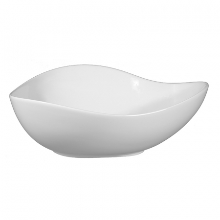 Baie - Lavoar pe blat alb lucios, asimetric, 51 cm, Fluminia Aloe