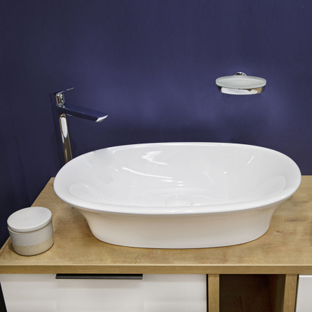 Lavoar pe blat alb lucios, oval, 59 cm, Fluminia Diana [4]