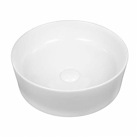 Chiuvete baie - Lavoar pe blat alb lucios, rotund, 37,5 cm, Fluminia Jasmin