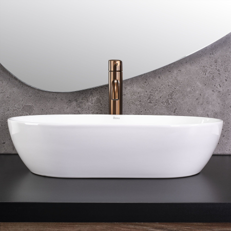 Lavoar cu montare pe blat 52 cm, alb lucios, Rea Amelia [2]