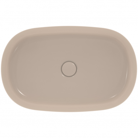 Lavoar pe blat bej lucios 60 cm, oval, fara preaplin, Ideal Standard Ipalyss [3]
