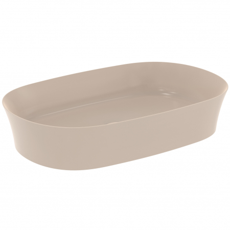 Chiuvete baie - Lavoar pe blat bej lucios 60 cm, oval, fara preaplin, Ideal Standard Ipalyss