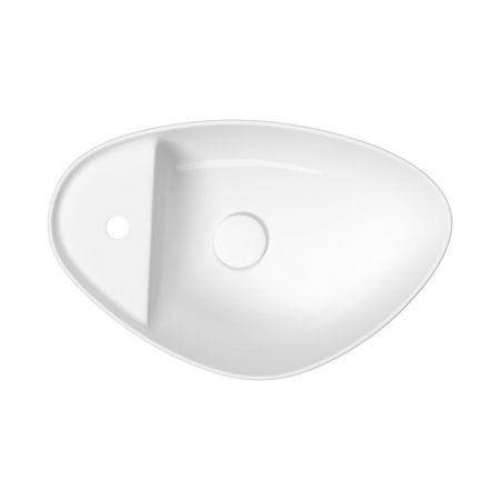 Lavoar pe blat, ceramica alba, 55x35.5x14 cm, Cersanit Moduo [2]
