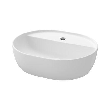 Lavoar pe blat, ceramica alba, oval, 50x40x14.5 cm, Cersanit Moduo [1]