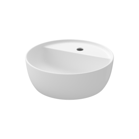 Lavoar pe blat, ceramica alba, rotund, 40x40x14 cm, Cersanit Moduo [1]
