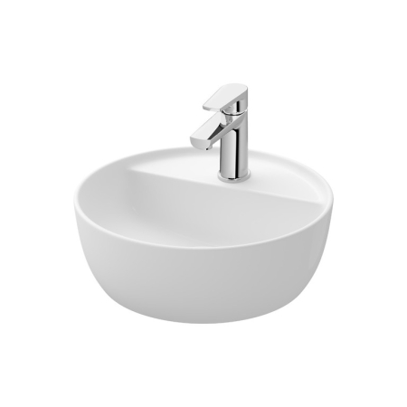 Chiuvete baie - Lavoar pe blat, ceramica alba, rotund, 40x40x14 cm, Cersanit Moduo
