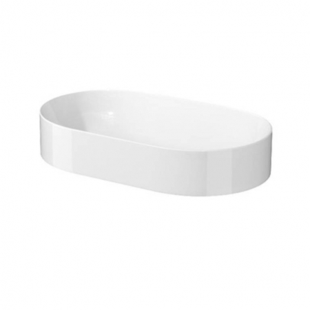 Chiuvete baie - Lavoar pe blat alb 60 cm, oval, Cersanit Inverto