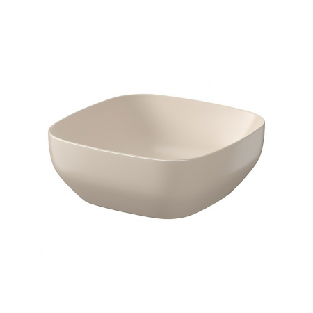 Chiuvete baie - Lavoar pe blat bej mat 38 cm, patrat, Cersanit Larga