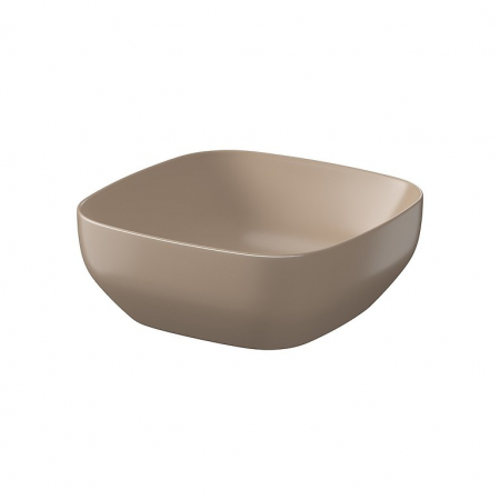 Chiuvete baie - Lavoar pe blat maro mat 38 cm, patrat, Cersanit Larga
