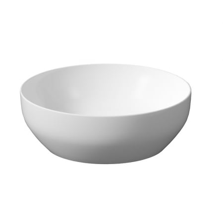 Obiecte sanitare - Lavoar pe blat alb mat 40 cm, rotund, Cersanit Larga