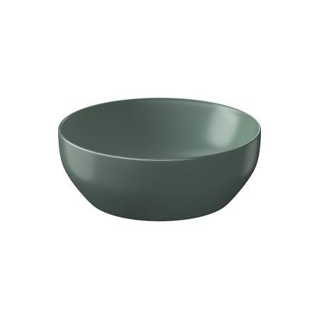 Chiuvete baie - Lavoar pe blat verde mat 40 cm, rotund, Cersanit Larga