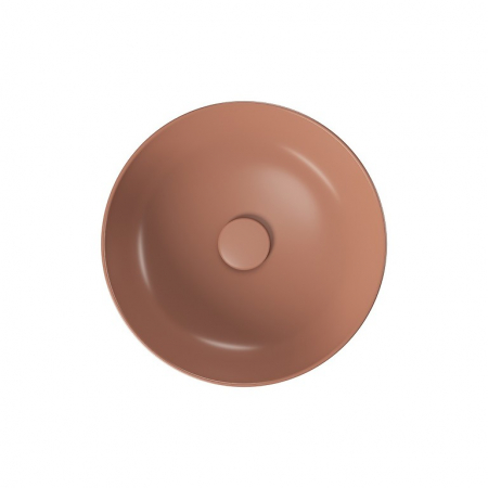Lavoar pe blat caramiziu mat 40 cm, rotund, Cersanit Larga [1]