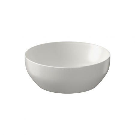 Obiecte sanitare - Lavoar pe blat gri deschis mat 40 cm, rotund, Cersanit Larga