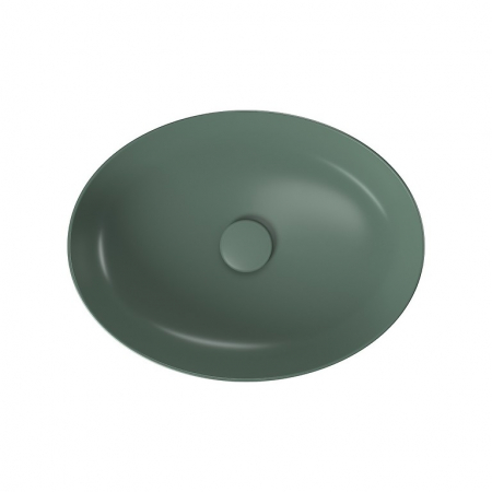 Lavoar pe blat verde mat 50 cm, oval, Cersanit Larga [1]