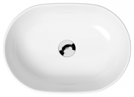 Lavoar pe blat alb lucios 50 cm, oval, Cersanit Moduo [1]