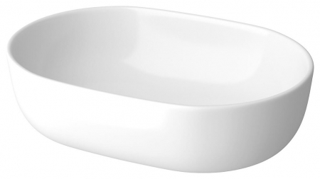 Chiuvete baie - Lavoar pe blat alb lucios 50 cm, oval, Cersanit Moduo