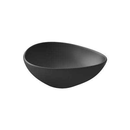 Chiuvete baie - Lavoar pe blat antracit mat 45 cm, asimetric, Cersanit Moduo