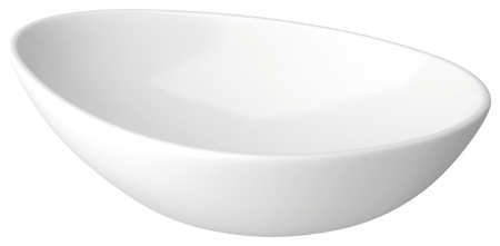 Chiuvete baie - Lavoar pe blat alb lucios 55 cm, asimetric, Cersanit Moduo