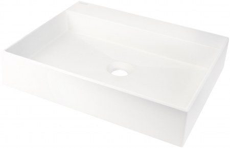 Chiuvete baie - Lavoar pe blat compozit alb Deante Correo, dreptunghiular, 50 cm