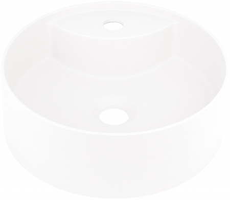 Chiuvete baie - Lavoar pe blat compozit alb Deante Silia cu orificiu baterie, 36 cm