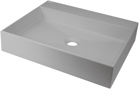 Chiuvete baie - Lavoar pe blat compozit gri Deante Correo, dreptunghiular, 50 cm