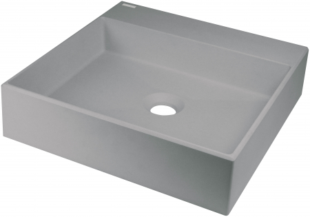Chiuvete baie - Lavoar pe blat compozit gri Deante Correo, patrat, 40 cm