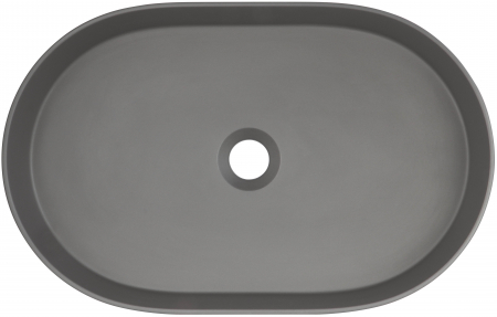 Lavoar pe blat compozit antracit Deante Silia, oval, 55 cm [1]