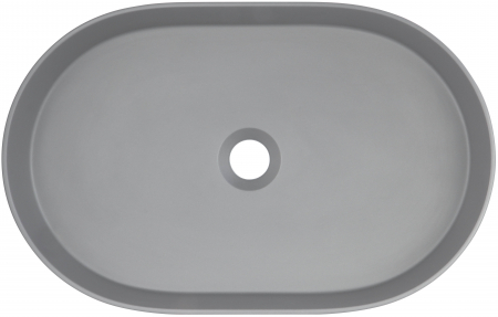 Lavoar pe blat compozit gri Deante Silia, oval, 55 cm [1]