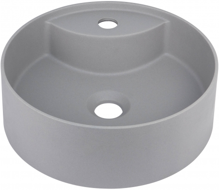 Chiuvete baie - Lavoar pe blat compozit gri Deante Silia cu orificiu baterie, 36 cm