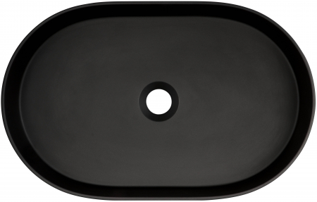 Lavoar pe blat compozit negru Deante Silia, oval, 55 cm [1]