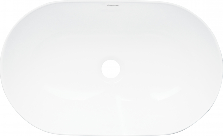 Lavoar pe blat Deante Peonia oval, alb lucios, 50 cm [1]