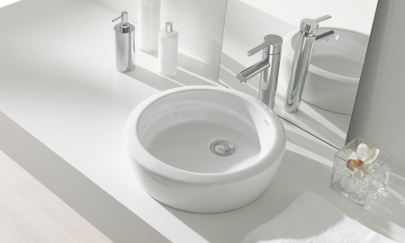 Lavoar pe blat alb 40 cm, rotund, Gala Eos [1]