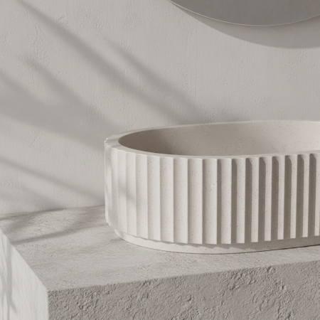 Lavoar baie Margaret, oval, piatră compozită Artificial Stone, 49 x 37 cm [3]