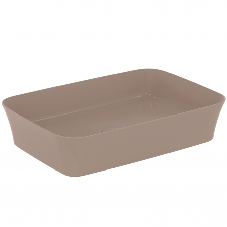 Chiuvete baie - Lavoar pe blat maro lucios 55 cm, dreptunghiular, fara preaplin, Ideal Standard Ipalyss
