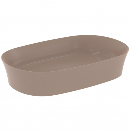 Chiuvete baie - Lavoar pe blat maro lucios 60 cm, oval, fara preaplin, Ideal Standard Ipalyss