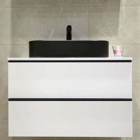 Lavoar pe blat negru, dreptunghiular, 55 cm, Fluminia Juno [5]