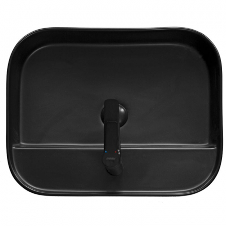 Lavoar pe blat negru, dreptunghiular, 55 cm, Fluminia Juno [2]